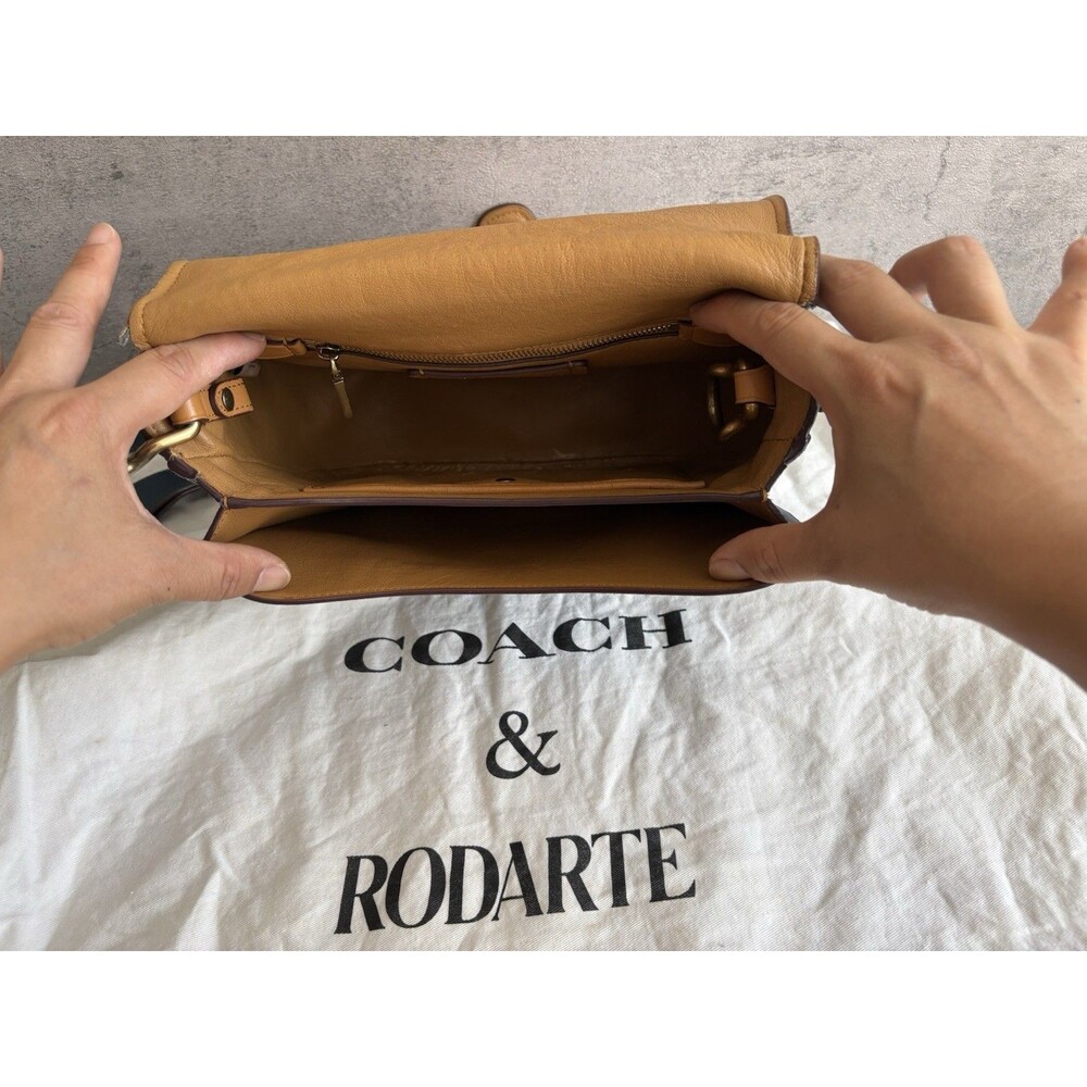 Coach X Rodarte C22754 Courier Bag Colorblock Leather Saddle bag Limited Edition - Picture 3 of 8